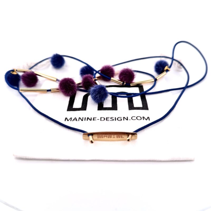 ARIANE - SAUTOIR WINTER- BLEU ROI – Image 3