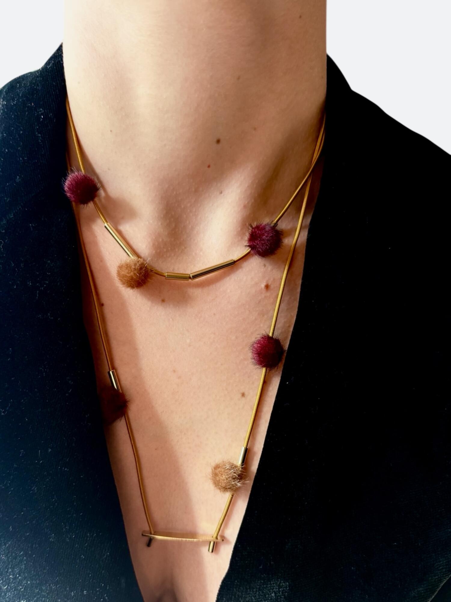 ARIANE Sautoir - Winter - Cognac – Image 3