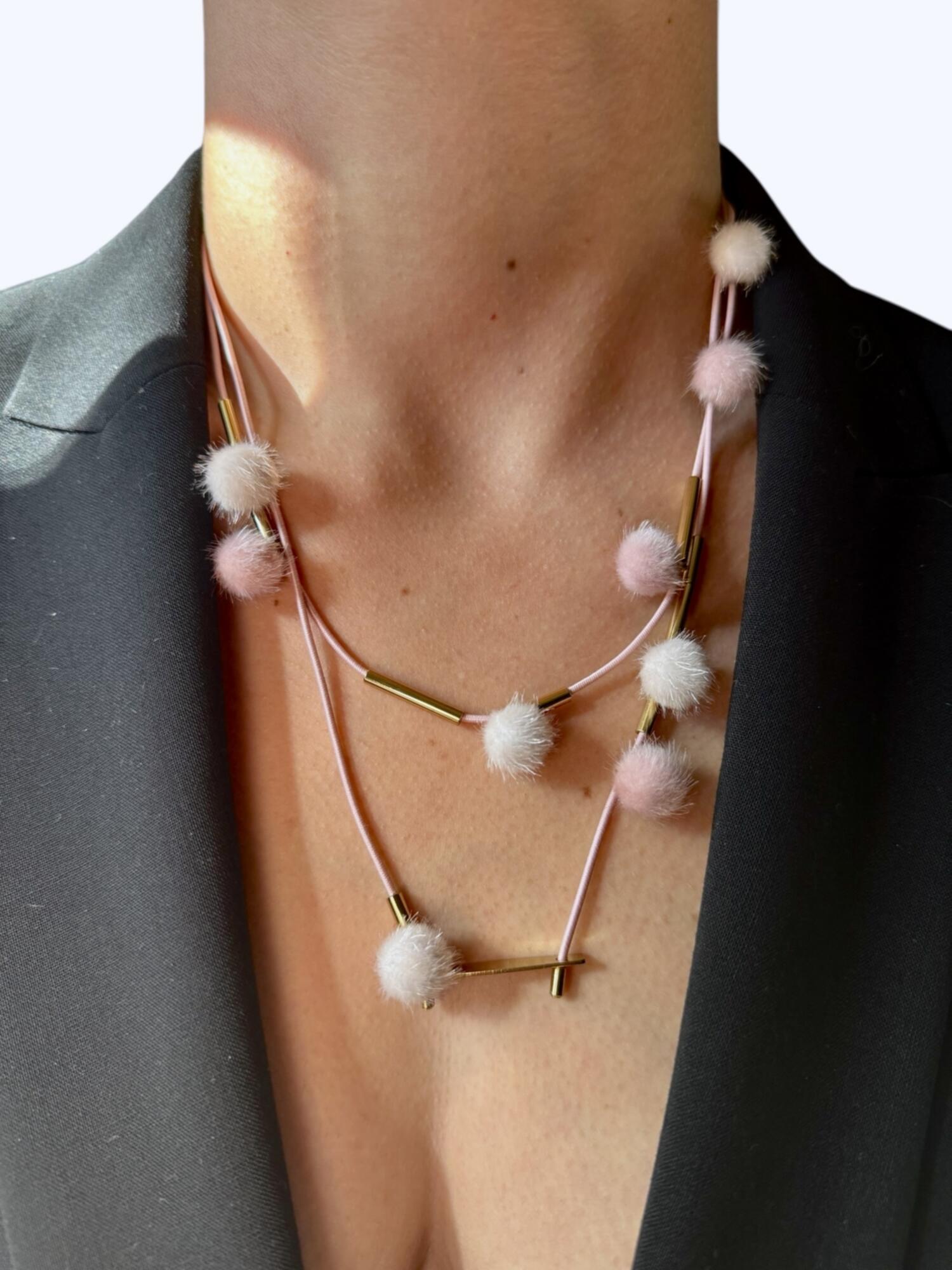 ARIANE Sautoir - Winter - Vieux rose